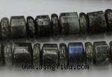 CRB148 15.5 inches 6*12mm & 10*12mm rondelle labradorite beads