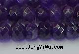 CRB1805 15.5 inches 5*8mm faceted rondelle amethyst beads