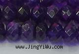CRB1806 15.5 inches 6*10mm faceted rondelle amethyst beads