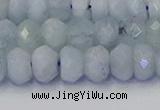 CRB1826 15.5 inches 5*7mm faceted rondelle aquamarine beads