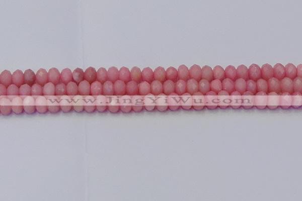 CRB1849 15.5 inches 5*8mm faceted rondelle pink opal beads