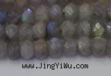 CRB1852 15.5 inches 4*6mm faceted rondelle labradorite beads