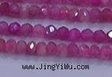 CRB1879 15.5 inches 2.5*4mm faceted rondelle red tourmaline beads