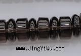 CRB188 15.5 inches 6*16mm – 10*16mm rondelle smoky quartz beads