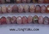 CRB1882 15.5 inches 2.5*4mm faceted rondelle rhodochrosite beads
