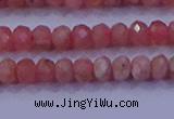 CRB1885 15.5 inches 2.5*4mm faceted rondelle rhodochrosite beads