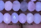 CRB1968 15.5 inches 4*6mm faceted rondelle morganite beads