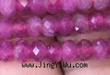 CRB1973 15.5 inches 3*5mm faceted rondelle pink tourmaline beads