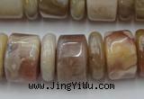 CRB205 15.5 inches 6*18mm - 13*18mm rondelle yellow agate beads