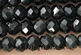 CRB2248 15.5 inches 3*4mm faceted rondelle obsidian beads