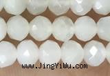 CRB2255 15.5 inches 3*4mm faceted rondelle white moonstone beads