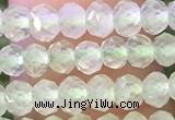 CRB2258 15.5 inches 3*4mm faceted rondelle prehnite beads