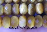 CRB2289 15.5 inches 4*6mm faceted rondelle golden tiger eye beads