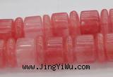 CRB252 15.5 inches 5*14mm - 10*14mm rondelle cherry quartz beads
