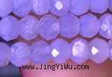CRB2627 15.5 inches 3*4mm faceted rondelle blue chalcedony beads