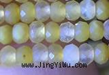 CRB2634 15.5 inches 2*3mm faceted rondelle yellow opal beads