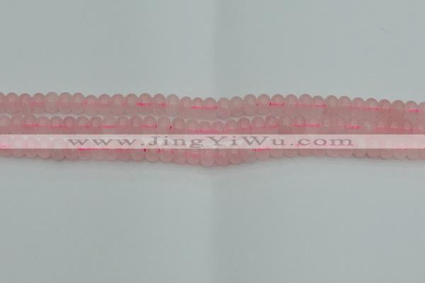 CRB2800 15.5 inches 4*6mm rondelle rose quartz beads wholesale