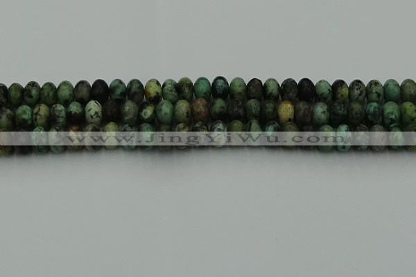 CRB2902 15.5 inches 6*10mm rondelle African turquoise beads