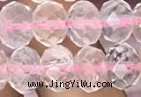 CRB3003 15.5 inches 8*10mm faceted rondelle rose quartz beads