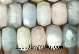 CRB3025 15.5 inches 6*9mm faceted rondelle morganite beads