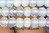 CRB3029 15.5 inches 4*6mm faceted rondelle opal beads wholesale