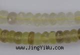 CRB303 15.5 inches 5*8mm - 10*14mm faceted rondelle lemon quartz beads