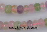 CRB306 5*8mm - 10*14mm faceted rondelle multicolor quartz beads