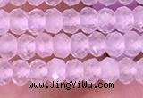 CRB3101 15.5 inches 2*3mm faceted rondelle tiny rose quartz beads