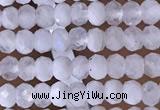 CRB3106 15.5 inches 2*3mm faceted rondelle tiny white moonstone beads