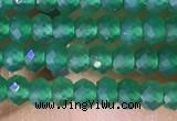 CRB3127 15.5 inches 2*3mm faceted rondelle tiny green agate beads