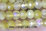 CRB3178 15.5 inches 2.5*4mm faceted rondelle tiny yellow opal beads
