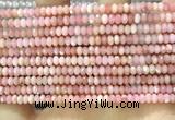CRB3202 15.5 inches 2.5*4mm faceted rondelle pink opal beads