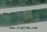 CRB322 15.5 inches 8*12mm tyre matte fluorite gemstone beads