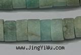 CRB324 15.5 inches 8*12mm tyre matte amazonite gemstone beads