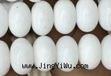 CRB4071 15.5 inches 5*8mm rondelle white porcelain beads wholesale