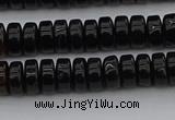 CRB418 15.5 inches 5*8mm rondelle black agate beads wholesale