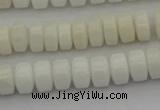 CRB423 15.5 inches 5*8mm rondelle white porcelain beads wholesale