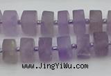 CRB457 15.5 inche 6*10mm tyre matte amethyst gemstone beads