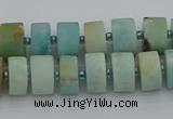 CRB470 15.5 inche 8*12mm tyre matte amazonite gemstone beads