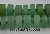 CRB475 15.5 inches 8*14mm tyre green aventurine beads wholesale