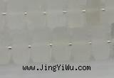 CRB501 15.5 inches 6*12mm tyre matte white crystal beads wholesale