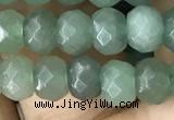 CRB5104 15.5 inches 4*6mm faceted rondelle green aventurine beads