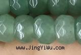 CRB5156 15.5 inches 5*8mm faceted rondelle green aventurine beads