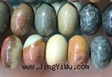 CRB5307 15.5 inches 4*6mm rondelle wildhorse picture jasper beads