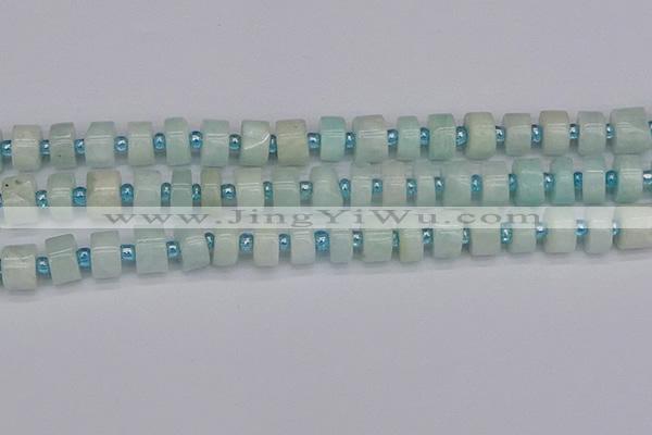 CRB532 15.5 inches 6*12mm tyre Chinese amazonite beads wholesale