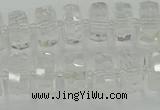 CRB549 15.5 inches 6*10mm faceted rondelle white crystal beads