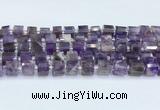 CRB5603 15.5 inches 7mm - 8mm faceted tyre amethyst beads