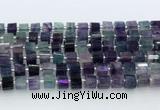CRB5605 15.5 inches 7mm - 8mm faceted tyre fluorite beads