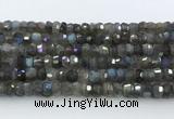 CRB5620 15.5 inches 4*7mm - 5*8mm faceted rondelle labradorite beads