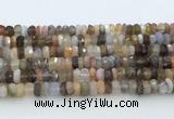 CRB5626 15.5 inches 3*6mm - 4*7mm faceted rondelle Botswana agate beads